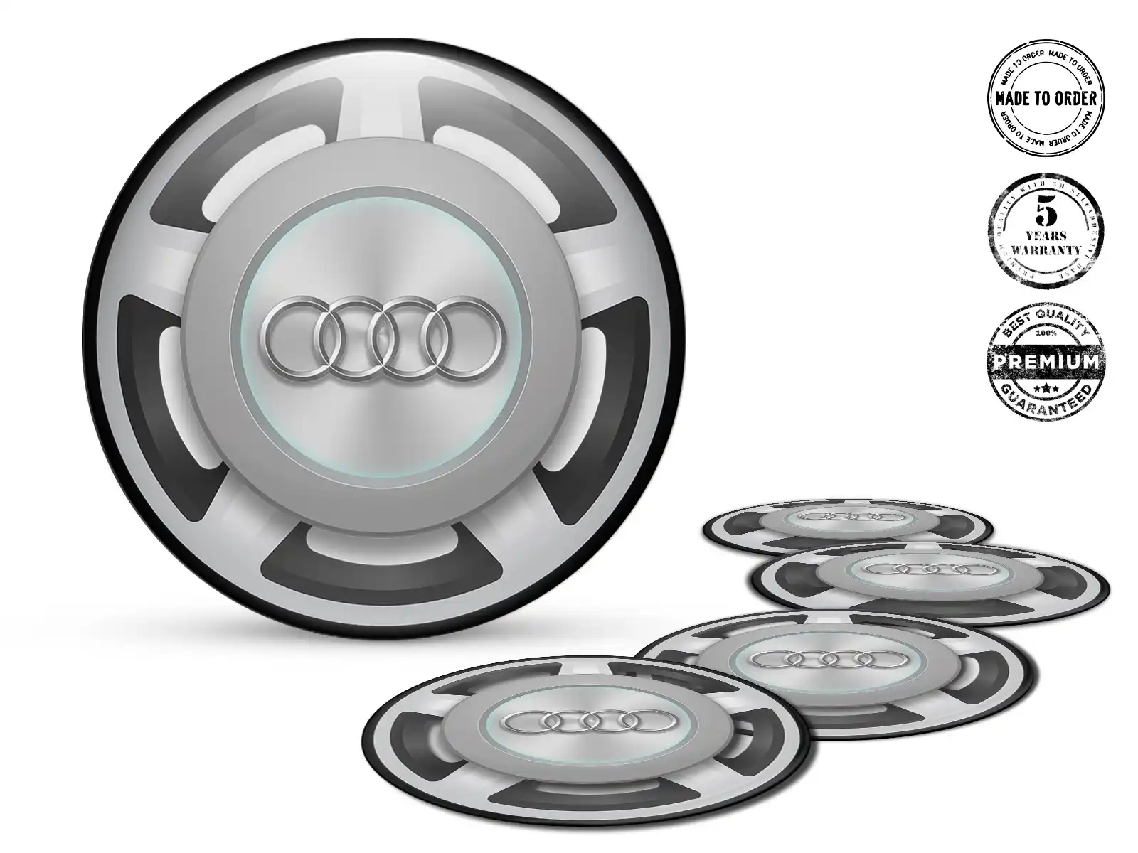 Audi Gewölbte Sticker Fortschrittlich Radiant Pulse Grid